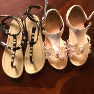 Kids sandals. Size 2 H&M and the children’s place.